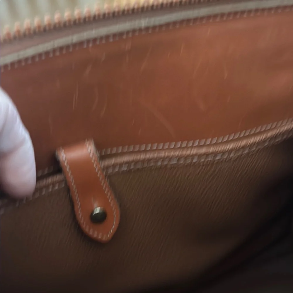 Vintage 90s Dooney & Bourke All Weather Leather Red  Satchel w/ Shoulder Strap - Picture 9 of 16